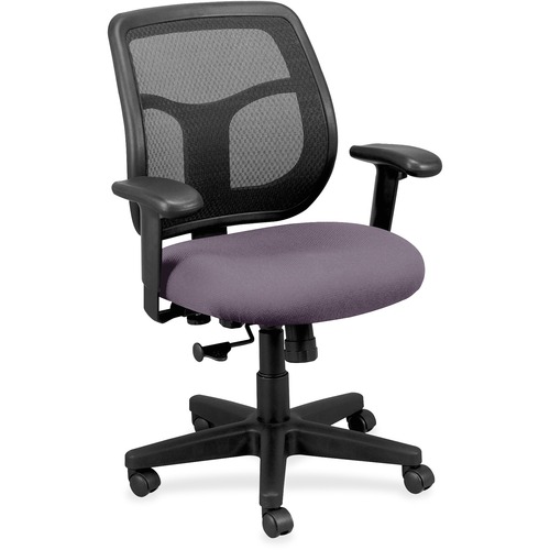 Eurotech Apollo Mid-back Task Chair - Violet Vinyl, Fabric Seat - Mid Back - 5-star Base - 1 Each