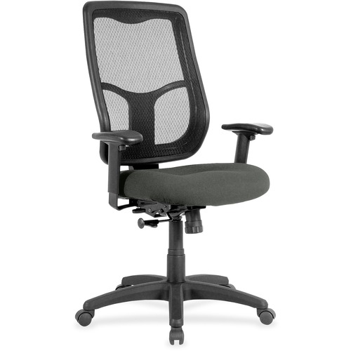 Eurotech Apollo High Back Synchro Task Chair - Ebony Seat Color - Fabric Seat Material - High Back - 5-star Base - 1 Each