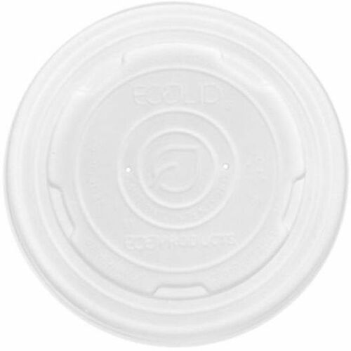 Eco-Products Container Lid - Flat - Polylactic Acid (PLA) - Clear - 1000 / Case