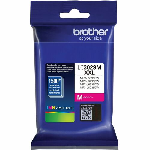 Brother INKvestment Original Super High (XXL Series) Yield Inkjet Ink Cartridge - Magenta Pack - 1500 Pages -  - BRTLC3029MS