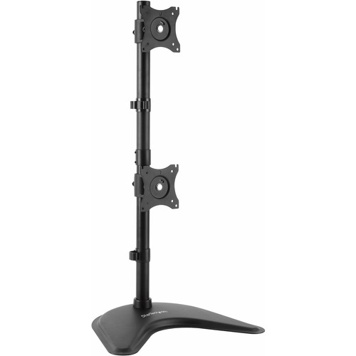 StarTech.com Vertical Dual Monitor Stand, Heavy Duty Steel, Monitors up to 27" (22lb/10kg), Vesa Monitor, Computer Monitor Stand - Increase productivity and free up workspace by mounting two monitors with this attractive desktop stand - Vertical Dual Moni