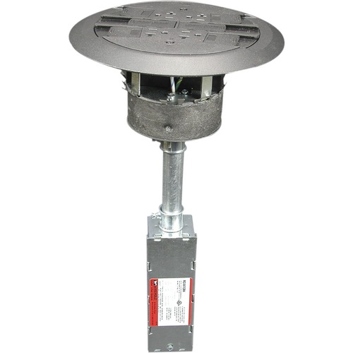 Wiremold RC4 Multi-Service Poke-Thru Assembly, Black - 8.3" Width x 16.4" Depth x 8.3" Height8.3" Diameter - Black - Aluminum, Brass