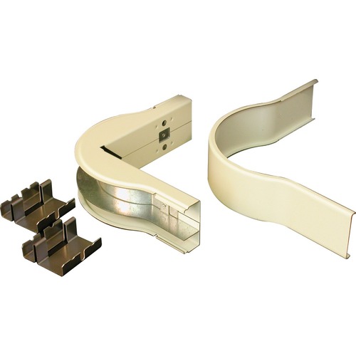 Wiremold 2400D Radiused Divided Externel Elbow Fitting - External Elbow Fitting - Ivory - Steel