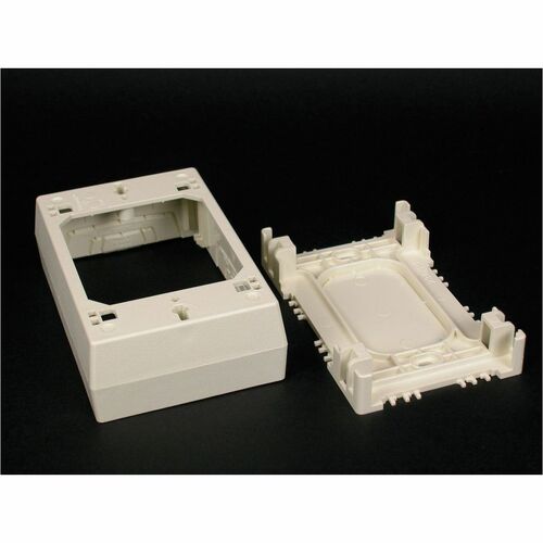 Wiremold 2347-WH Mounting Box - White - 1-gang - White - Polyvinyl Chloride (PVC)