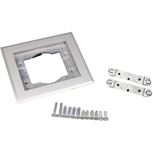 Wiremold Omnibox Single Gang Rectangular Aluminum Carpet/Tile Flange - Brushed Aluminum - Aluminum