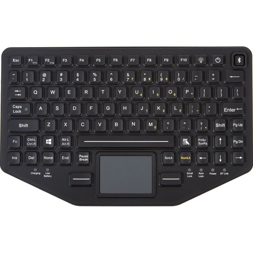 iKey BT-870-TP-SLIM Dual Connectivity - Wired/Wireless Connectivity - Bluetooth - Micro USB Interface - TouchPad - Industrial Silicon Rubber Keyswitch