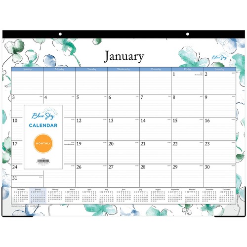Blue Sky Lindley Desk Pad Yes Monthly 1 Year January Till