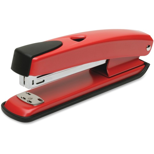 SKILCRAFT Contemporary Desktop Stapler - Staples Upto 20 Sheet - Holds Upto 210 Staple - Full Strip - 3.23" Throat Depth - Top Loading - Red - 1 Each