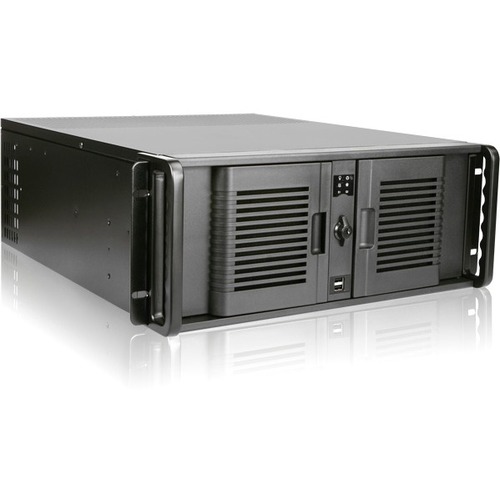 iStarUSA 4U Compact Stylish Rackmount Chassis with 500W Redundant Power Supply - Rack-mountable - Black - SECC, Zinc-coated Steel, Plastic - 4U - 9 x Bay - 1 x 3.15" x Fan(s) Installed - 500 W - Power Supply Installed - ATX, Micro ATX Motherboard Supporte