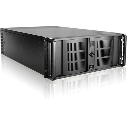 iStarUSA 4U High Performance Rackmount Chassis with 500W Redundant Power Supply - Rack-mountable - Black - Aluminum Alloy, SECC, Zinc-coated Steel - 4U - 9 x Bay - 3 x 4.72" x Fan(s) Installed - 500 W - Power Supply Installed - ATX, Micro ATX, EATX Mother