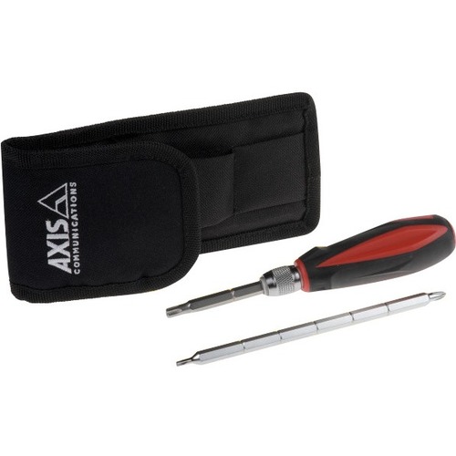 AXIS 4-in-1 Security Screwdriver Kit - Stainless Steel, Chrome Vanadium - Non-slip Handle, Rubber Handle, Quick-release, Tamper Resistant - TAA Compliant