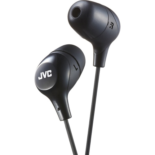JVC Marshmallow HA-FX38MB Earset - Stereo - Wired - Earbud - Binaural - In-ear - 3.28 ft Cable - Black