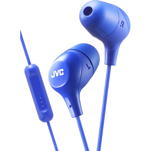 JVC Marshmallow HA-FX38MA Earset - Stereo - Wired - Earbud - Binaural - In-ear - 3.28 ft Cable - Blue