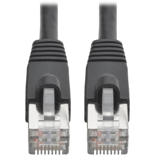 Tripp Lite Cat6a Snagless Shielded STP Patch Cable 10G, PoE, Black M/M 1ft - Category 6a for Network Device, Switch, Modem, Router, Hub, Patch Panel, VoIP Device, Camera - 1.25 GB/s - Patch Cable - 1 ft - 1 x RJ-45 Male Network - 1 x RJ-45 Male Network - 
