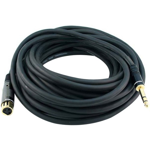 Monoprice 35ft Premier Series XLR Female to 1/4inch TRS Male 16AWG Cable (Gold Plated) - 35 ft 6.35mm/XLR Audio Cable for Audio Device - First End: 1 x XLR Audio - Female - Second End: 1 x 6.35mm Audio - Male - Shielding - Gold Plated Connector - 16 AWG