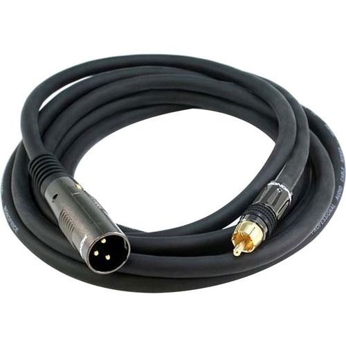 Monoprice 10ft Premier Series XLR Male to RCA Male 16AWG Cable (Gold Plated) - 10 ft RCA/XLR Audio Cable for Audio Device - First End: 1 x XLR Audio - Male - Second End: 1 x RCA Audio - Male - Shielding - Gold Plated Connector - 16 AWG