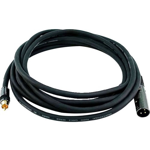 Monoprice 15ft Premier Series XLR Male to RCA Male 16AWG Cable (Gold Plated) - 15 ft RCA/XLR Audio Cable for Audio Device - First End: 1 x XLR Audio - Male - Second End: 1 x RCA Audio - Male - Shielding - Gold Plated Connector - 16 AWG