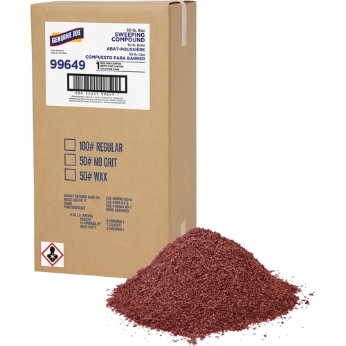 Genuine Joe No Grit Sweeping Compound - Oil - 1 / Box - Red