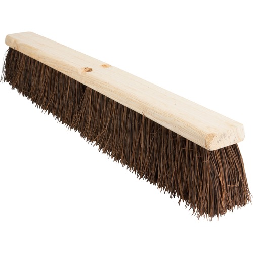 Genuine Joe 24" Push Broomhead - Brown - Palmyra - 24" (609.60 mm) Length - 1 Each