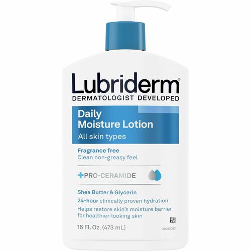 Lubriderm Daily Moisture Lotion - Lotion - 16 fl oz - For Dry, Normal Skin - Applicable on Body - Moisturising, Non-greasy, Fragrance-free, Absorbs Quickly - 1 Each