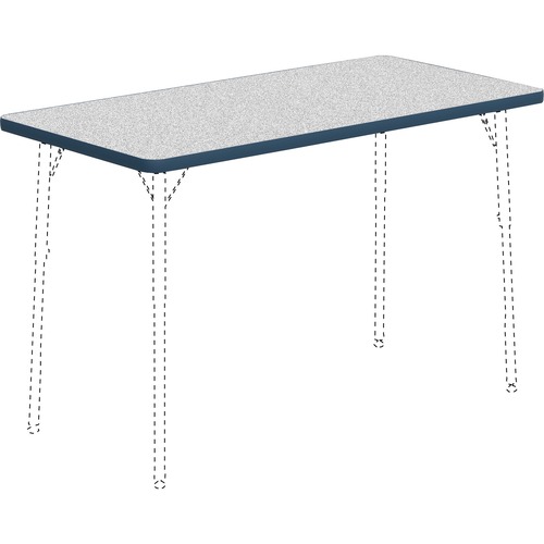 Lorell Classroom Rectangular Activity Tabletop - Gray Nebula Rectangle, High Pressure Laminate (HPL) Top - 48" Table Top Width x 24" Table Top Depth x 1.1" Table Top Thickness - Assembly Required - Cafeteria & Breakroom Tables - LLR99916