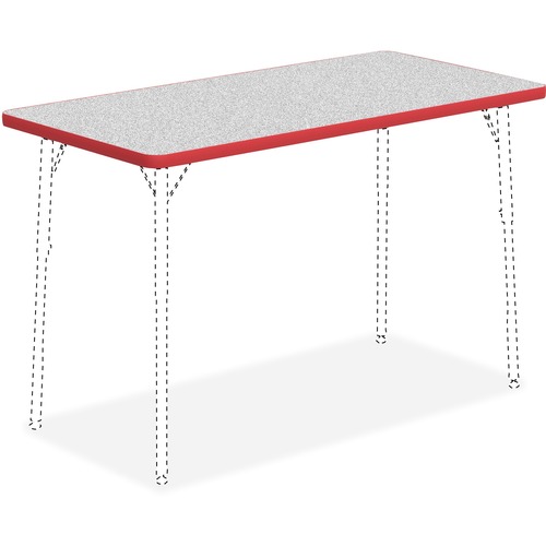 Lorell Classroom Rectangular Activity Tabletop - Gray Nebula Rectangle, High Pressure Laminate (HPL) Top - 48" Table Top Width x 24" Table Top Depth x 1.1" Table Top Thickness - Assembly Required - Cafeteria & Breakroom Tables - LLR99917
