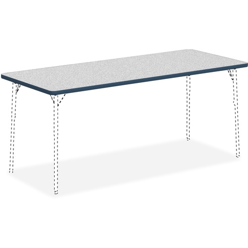 Lorell Classroom Rectangular Activity Tabletop - Gray Nebula Rectangle, High Pressure Laminate (HPL) Top - 72" Table Top Width x 30" Table Top Depth x 1.1" Table Top Thickness - Assembly Required