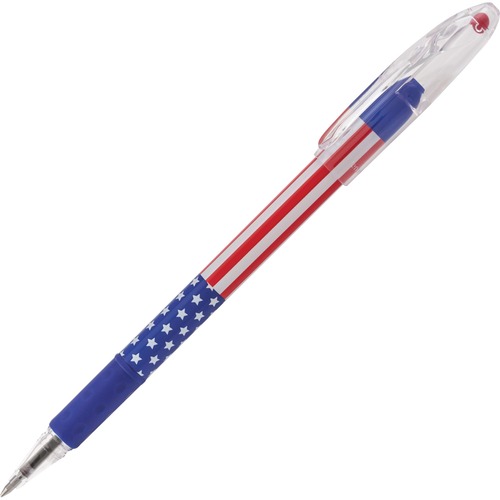 Pentel R.S.V.P. Stars/Stripes Edition Ballpoint Pen - 0.7 mm Pen Point - Refillable - Black Ink - 5 / Pack