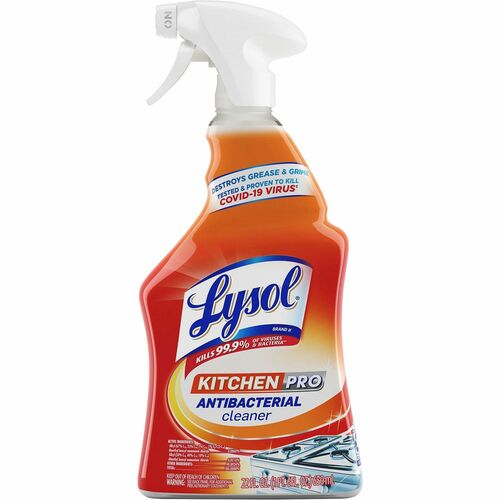 Lysol Kitchen Pro Antibacterial Cleaner - For Multi Surface - 22 fl oz (0.7 quart) - Fresh Citrus Scent - 1 Each - Deodorize, Streak-free, Chemical-free, Disinfectant, Anti-bacterial, Residue-free - Clear