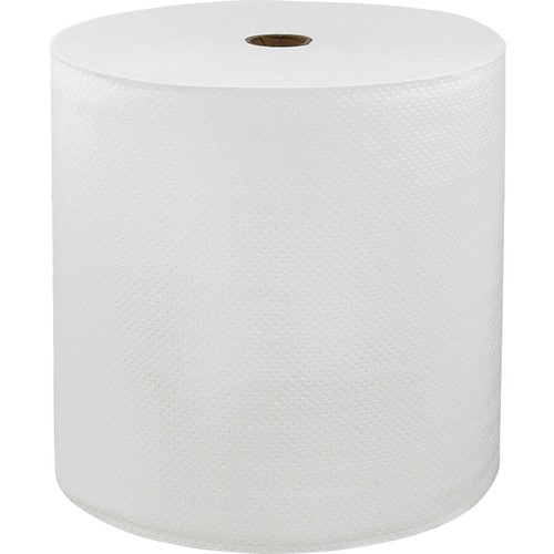 LoCor Hard Wound Roll Towels - 1 Ply - 7" Width x 800 ft Length - White - Virgin Fiber - 6 Rolls Per Carton - 6 / Carton