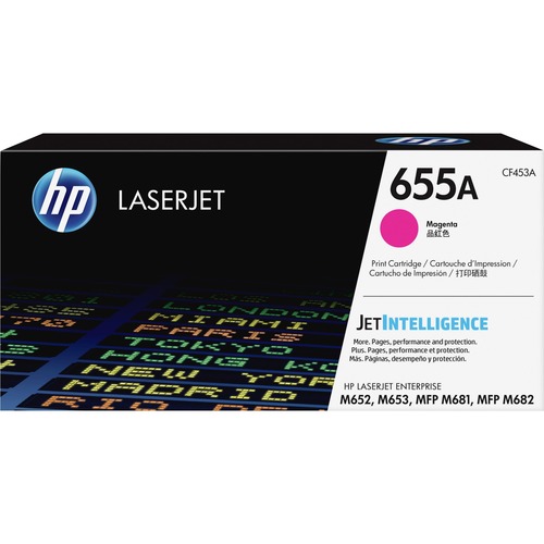 HP 655A (CF453A) Toner Cartridge - Magenta - Laser - 10500 Pages - 1 Each