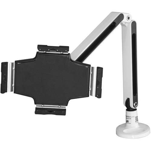 StarTech.com Desk-Mount Tablet Arm - Articulating - For 9" to 11" Tablets - iPad or Android Tablet Holder - Lockable - Steel - White - Securely mount your 9" to 11" iPad or Android tablet and adjust the position with an articulating arm - Desk mount table