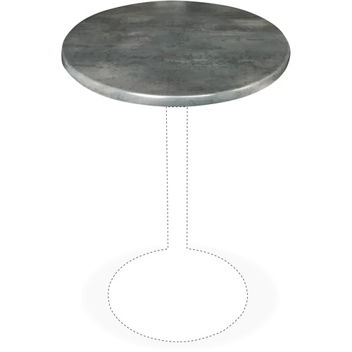 Holland Bar Stools Utility Table Top - Round Top x 36" Table Top Diameter - Black Steel - 2 / Carton