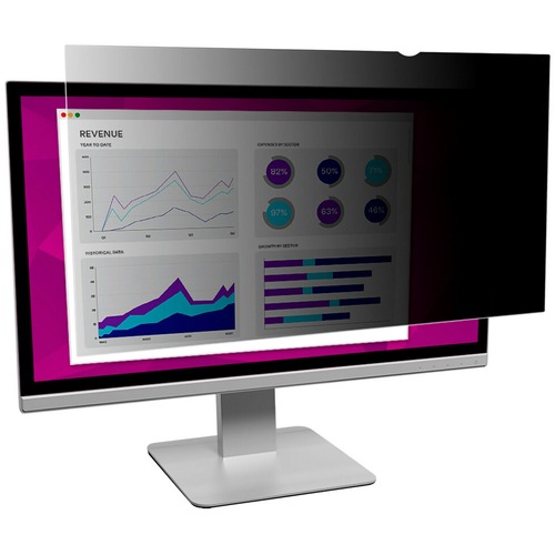 3M High Clarity Privacy Filter for Apple iMac 21.5in, 16:9, HCMAP001 Black, Glossy - For 21.5" Widescreen LCD Monitor - 16:9 - Scratch Resistant, Dust Resistant - for Apple