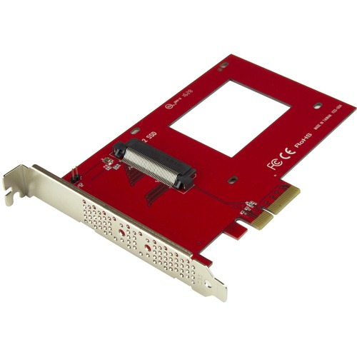 StarTech.com U.2 to PCIe Adapter for 2.5" U.2 NVMe SSD - SFF-8639 PCIe Adapter - x4 PCI Express 3.0 - NVMe PCIe Adapter - U.2 PCIe Card - Mount a 2.5" U.2 NVMe SSD into your desktop computer or server, using an available PCIe expansion slot - SFF-8639 PCI