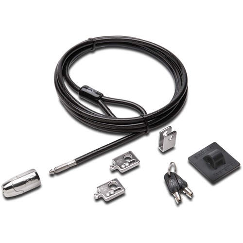 Kensington Desktop & Peripherals 2.0 Locking Kit - 8 ft Cable - Keyed Lock - Black - Carbon Steel, Plastic - For Desktop Computer, Keyboard, Mouse, Computer