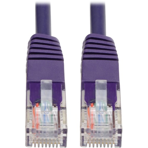 Tripp Lite Cat5 Cat5e Molded Patch Cable 350Mhz UTP Purple RJ45 M/M 6ft 6' - 6 ft Category 5e Network Cable for Computer, Server, Printer, Photocopier, Router, Blu-ray Player, Switch - First End: 1 x RJ-45 Network - Male - Second End: 1 x RJ-45 Network - 