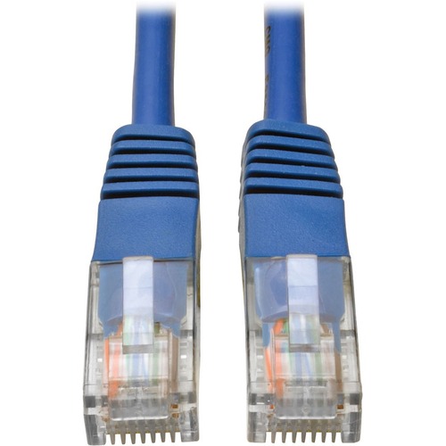 Tripp Lite Cat5 Cat5e Molded Patch Cable 350Mhz UTP Blue RJ45 M/M 12ft 12' - 12 ft Category 5e Network Cable for Computer, Server, Printer, Photocopier, Router, Blu-ray Player, Switch - First End: 1 x RJ-45 Network - Male - Second End: 1 x RJ-45 Network -