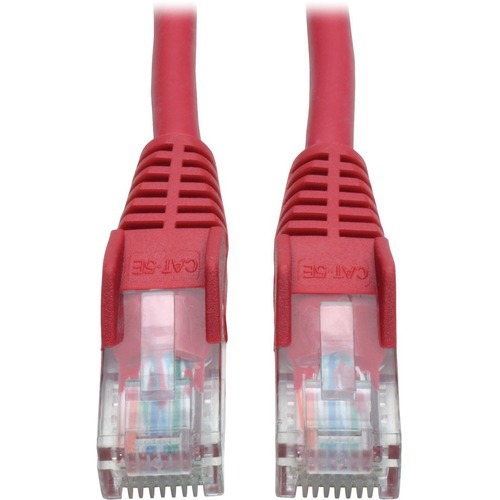Tripp Lite Cat5e 350 MHz Snagless Molded UTP Patch Cable (RJ45 M/M), Red, 6 ft. - 6 ft Category 5e Network Cable for Computer, Server, Printer, Photocopier, Router, Blu-ray Player, Switch - First End: 1 x RJ-45 Network - Male - Second End: 1 x RJ-45 Netwo