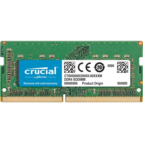Crucial 8GB DDR4 SDRAM Memory Module - 8 GB - DDR4-2400/PC4-19200 DDR4 SDRAM - 2400 MHz - CL17 - 1.20 V - Non-ECC - Unbuffered - 260-pin - SoDIMM - Lifetime Warranty