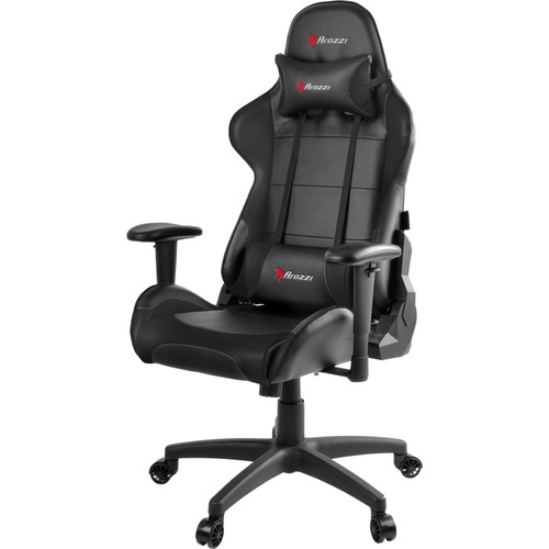 Arozzi Verona V2 Gaming Chair - Black - For Game - Pleather, Metal, Nylon, Foam - Black