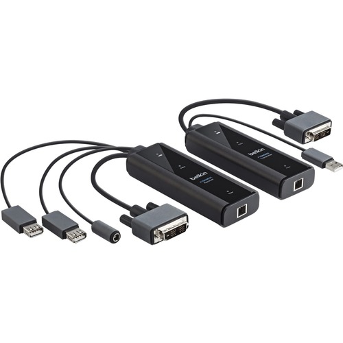 Belkin Fiber KVM Extender - 1 Computer(s) - 3280.84 ft Range - WUXGA - 1920 x 1200 Maximum Video Resolution x Network (RJ-45) - 3 - 2 x DVI - 5 V DC Input Voltage