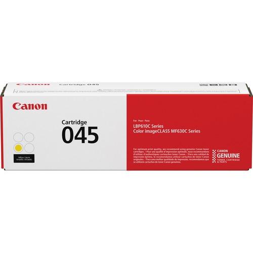 Canon 045 Original High Yield Laser Toner Cartridge - Yellow - 1 Each - 1300 Pages