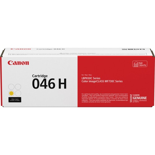 Canon 046H Original High Yield Laser Toner Cartridge - Yellow - 1 Each - 5000 Pages