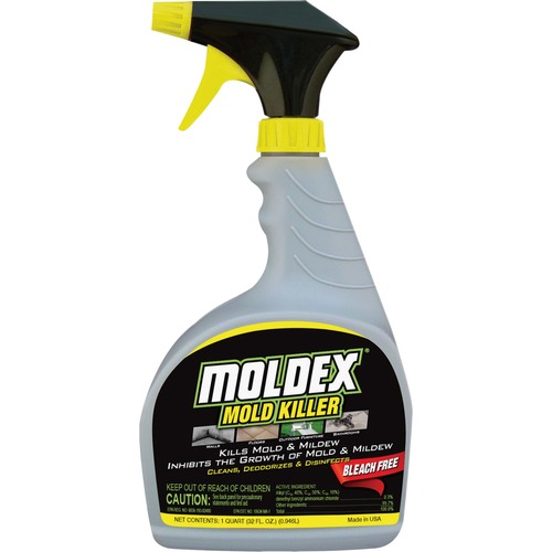 Moldex Mold Killer - 32 fl oz (1 quart) - Fresh Clean Scent - 1 Each - Phosphate-free, Non-abrasive, Fast Acting, Deodorize, Bleach-free, Disinfectant - White