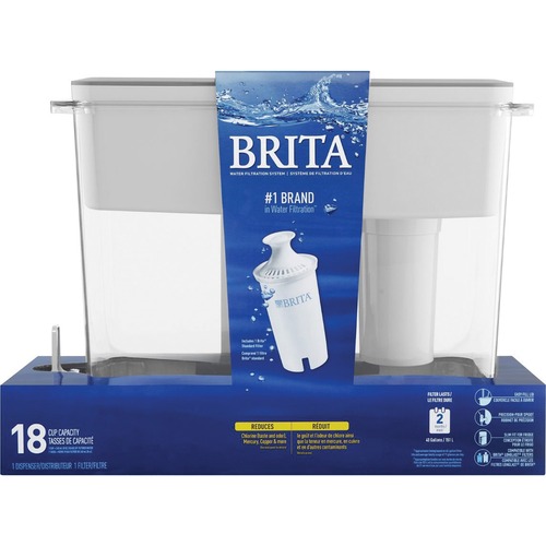 Brita Water Filtration System Dispenser - 4.32 L - Clear, White