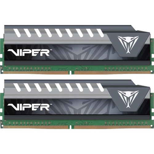 Patriot Memory Viper Elite Series DDR4 8GB (2 x 4GB) 2133MHz Kit (Gray) - 8 GB (2 x 4GB) - DDR4-2133/PC4-17000 DDR4 SDRAM - 2133 MHz - 1.20 V - Retail - Non-ECC - Unbuffered - 288-pin - DIMM - Lifetime Warranty