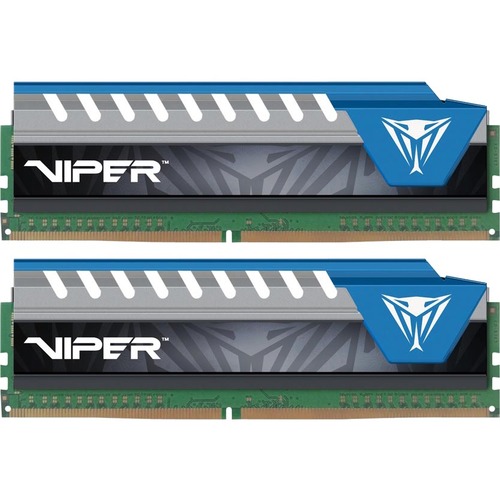 Patriot Memory Viper Elite Series DDR4 8GB (2 x 4GB) 2666MHz Kit (Blue) - 8 GB (2 x 4GB) - DDR4-2666/PC4-21300 DDR4 SDRAM - 2666 MHz - 1.20 V - Retail - Non-ECC - Unbuffered - 288-pin - DIMM - Lifetime Warranty