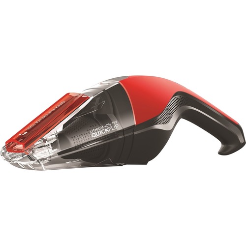 Dirt Devil QuickFlip 12V Cordless Bagless Handheld Vacuum - 11.80 fl oz - Bagless - Crevice Tool, Filter - Battery - Battery Rechargeable - 12 V DC - Red