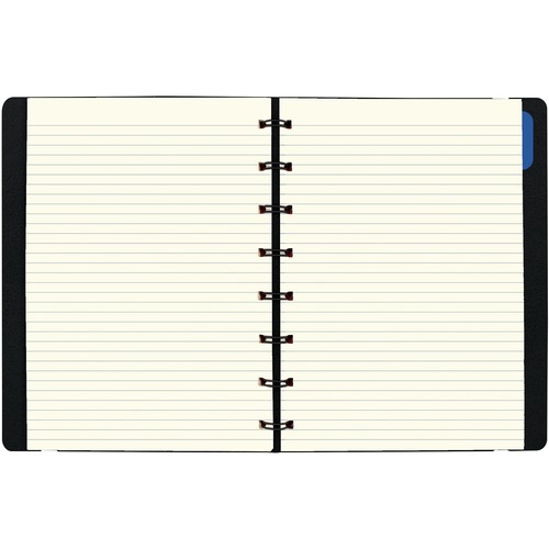Filofax Weekly Planners - Weekly - January 2024 till December 2024 - 1 Week Double Page Layout - 5 13/16" x 8 1/4" Cream Sheet - Twin Wire - Black - Leather - Elastic Closure